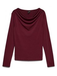 Vero Moda Bluzka w kolorze bordowym rozmiar: L. Czerwone bluzki Vero Moda, l, bez wzorów, bez kołnierzyka, bez ramiączek. Za 99.95 zł.
