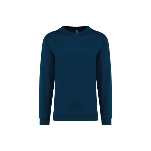 Bluza z okrągłym dekoltem Kariban. Niebieskie bluzy KARIBAN, l, bez wzorów, z bawełny, bez kaptura. Za 123.50 zł.