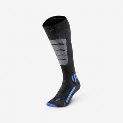 Skarpety narciarskie dla dorosłych Quechua 900 XSocks. Czarne skarpety WED'ZE, bez wzorów, z elastanu. Za 99.99 zł.