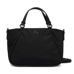 Torebka Lacoste. Czarne torebki klasyczne Lacoste, bez wzorów, bez dodatków. Za 594.99 zł.