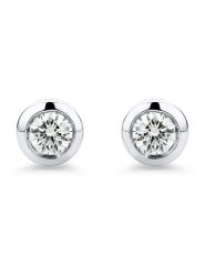 Revoni Złote kolczyki-wkrętki z diamentami rozmiar: onesize. Szare kolczyki Revoni, z diamentem, złote. Za 1,304.99 zł.