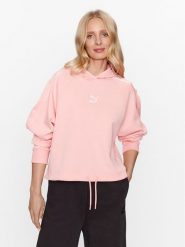 Puma Bluza T7 621468 Różowy Regular Fit. Czerwone bluzy Puma, xs, bez wzorów, z bawełny, bez kaptura. Za 179.99 zł.