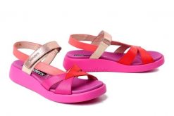 WONDERS C-6552 fucsia, sandały damskie. Czerwone sandały Wonders, bez wzorów, bez obcasa, bez zapięcia. Za 539.90 zł.