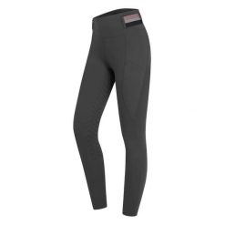 Damskie legginsy jeździeckie z pełną przyczepnością ELT Nala. Szare legginsy ELT, bez wzorów, z elastanu, z podwyższonym stanem. Za 244.50 zł.