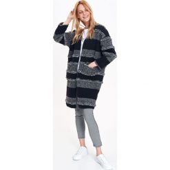 WEŁNIANY KARDIGAN PŁASZCZ W MODNY WZÓR. Kardigany TOP SECRET. W wyprzedaży za 59.99 zł.