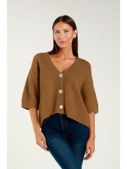 Tamba Kardigan w kolorze jasnobrązowym rozmiar: 36/38. Brązowe kardigany Tamba, bez wzorów, z wełny. Za 157.73 zł.