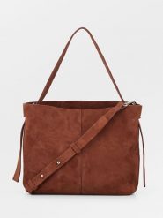 Becksöndergaard Skórzana torebka "Fraya" w kolorze brązowym - 24 x 22 cm rozmiar: onesize. Brązowe torby na ramię Becksöndergaard, bez wzorów, z materiału, przez ramię, bez dodatków. Za 409.00 zł.