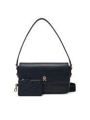Tommy Hilfiger Torebka Th Distinct Conv Crossover AW0AW17219 Granatowy. Niebieskie torebki klasyczne TOMMY HILFIGER, bez wzorów, ze skóry, bez dodatków. Za 339.99 zł.