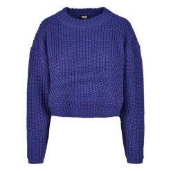 Sweter damski Urban Classics wide oversize (grandes tailles). Niebieskie swetry Urban Classics, na zimę, bez wzorów, bez ramiączek. Za 206.00 zł.