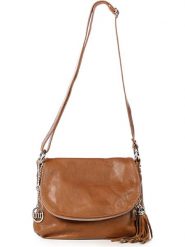 Mia Tomazzi Skórzana torebka "Bausan" w kolorze jasnobrązowym - 27 x 20 x 5 cm rozmiar: onesize. Brązowe torby na ramię Mia Tomazzi, z aplikacjami, z materiału, na ramię, bez dodatków. Za 319.45 zł.