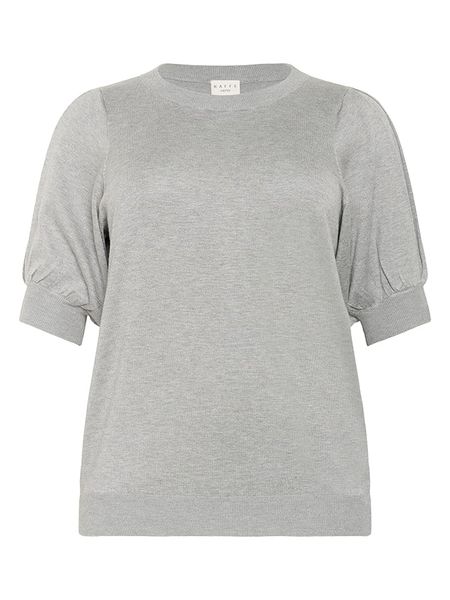 KAFFE curve Sweter w kolorze szarym rozmiar: M. Szare swetry KAFFE curve, m, bez wzorów, bez ramiączek. Za 96.37 zł.