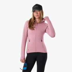 Bluza turystyka damska Swedemount Ultra Light Tech Midlayer Hood szybkoschnąca. Czarne bluzy SWEDEMOUNT, xl, bez wzorów, z materiału, bez kaptura. Za 222.00 zł.