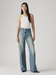 Levi's Dżinsy - Wide leg - w kolorze błękitnym rozmiar: W29/L32. Niebieskie jeansy Levi's®, l, z aplikacjami, z podwyższonym stanem. Za 217.23 zł.