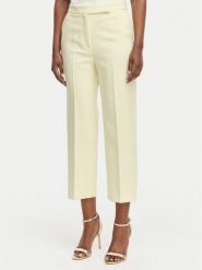 Morgan Spodnie materiałowe 261-PVADO.F Żółty Regular Fit. Żółte spodnie materiałowe Morgan, bez wzorów, z materiału. Za 329.99 zł.