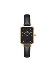 Daniel Wellington Zegarek Quadro Pressed DW00100560 Czarny. Czarne, analogowe zegarki Daniel Wellington. Za 549.99 zł.