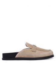 Tory Burch Klapki Lee Lee Mule 177967 Beżowy. Brązowe klapki Tory Burch, bez wzorów, ze skóry, bez obcasa. Za 1,659.00 zł.