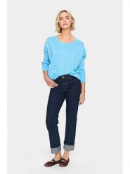 SAINT TROPEZ Sweter w kolorze błękitnym rozmiar: XXL. Niebieskie swetry Saint Tropez, xxl, bez wzorów, bez ramiączek. Za 69.99 zł.