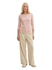 Tom Tailor Koszulka w kolorze jasnoróżowo-beżowo-białym rozmiar: 3XL. Białe bluzki Tom Tailor, xl, bez wzorów, z bawełny, bez kołnierzyka, bez ramiączek. Za 43.99 zł.