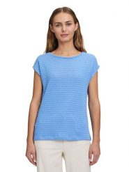 BETTY & CO Koszulka w kolorze błękitnym rozmiar: S. Niebieskie bluzki Betty & Co, s, bez wzorów, bez kołnierzyka, bez ramiączek. Za 55.95 zł.