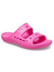 Crocs Klapki "Baya" w kolorze różowym rozmiar: 38/39. Różowe klapki Crocs, bez wzorów, z otwartym noskiem, bez obcasa. Za 92.42 zł.