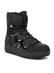 Tommy Hilfiger Śniegowce Patent Snowboot FW0FW07852 Czarny. Czarne botki TOMMY HILFIGER, ze skóry. Za 749.99 zł.