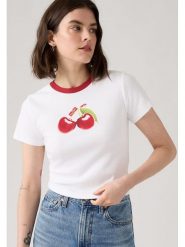 Levi's Koszulka w kolorze białym rozmiar: S. Białe bluzki Levi's®, s, bez wzorów, z bawełny, bez kołnierzyka, bez ramiączek. Za 63.95 zł.