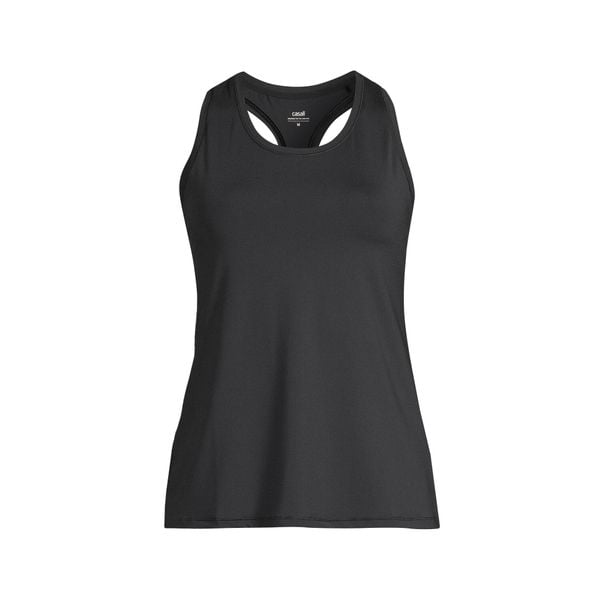 Damski podkoszulek Casall Essential. Czarne koszulki sportowe Casall, bez wzorów, z poliamidu, bez ramiączek, na fitness i siłownię. W wyprzedaży za 119.00 zł.