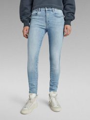 G-Star Dżinsy - Skinny fit - w kolorze błękitnym rozmiar: W26/L32. Niebieskie jeansy G-Star, l, z aplikacjami. Za 211.31 zł.