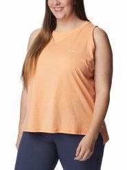 Columbia Top sportowy "Sun Trek™" w kolorze pomarańczowym rozmiar: XS. Pomarańczowe koszulki sportowe Columbia, bez wzorów, z materiału, bez ramiączek, outdoorowe. Za 32.98 zł.