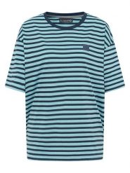 ELBSAND Koszulka "Kia" w kolorze granatowo-błękitnym rozmiar: XS. Niebieskie bluzki ELBSAND, xs, bez wzorów, z bawełny, bez kołnierzyka, bez ramiączek. Za 78.28 zł.