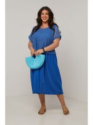 Curvy Lady Sukienka w kolorze niebieskim rozmiar: 48/50. Niebieskie sukienki Curvy Lady, na co dzień, bez wzorów, klasyczne, bez kołnierzyka, bez ramiączek, maxi, proste. Za 136.45 zł.