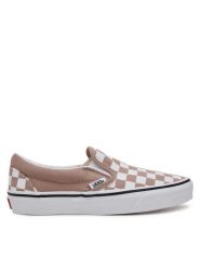 Vans Tenisówki Classic Slip-On VN000D6YE2V1 Beżowy. Brązowe trampki Vans, bez wzorów, z materiału, bez zapięcia. Za 229.99 zł.