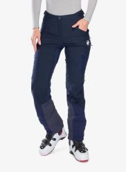 Spodnie softshell damskie Mammut Aenergy IN Hybrid Pants. Niebieskie spodnie narciarskie Mammut, bez wzorów, z materiału, trekkingowe. Za 758.99 zł.