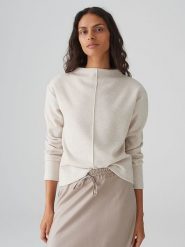 OPUS Sweter "Goklona" w kolorze kremowym rozmiar: 44. Brązowe swetry Opus, bez wzorów, bez ramiączek. Za 135.95 zł.