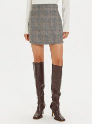 Tommy Hilfiger Spódnica mini WW0WW43471 Beżowy Regular Fit. Brązowe spódnice TOMMY HILFIGER, bez wzorów, z syntetyku, mini. Za 309.99 zł.