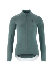 Craft Koszulka kolarska "Core Bike Essence Wool" w kolorze turkusowym rozmiar: M. Niebieskie kurtki sportowe Craft, m, bez wzorów, z wełny, bez kaptura, rowerowe. Za 164.02 zł.