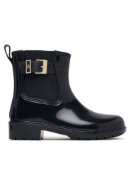 Tommy Hilfiger Kalosze Th Buckle Glossy Ankle Rain Boot FW0FW09543 Czarny. Czarne kalosze TOMMY HILFIGER, bez wzorów, z syntetyku. Za 409.99 zł.
