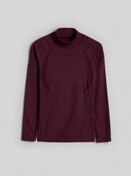 4F Bielizna termoaktywna bezszwowa (góra) damska - burgundowa M/L. Czerwona bielizna sportowa 4f, l, bez wzorów, z materiału. Za 149.99 zł.
