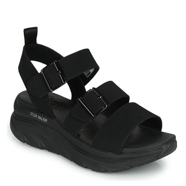 Sandały Skechers Model Dlux Walker Retro Cosmos Kolor Czarny. Czarne sandały Skechers, bez wzorów, z syntetyku, retro, bez obcasa, bez zapięcia. Za 289.15 zł.