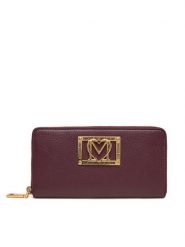 LOVE MOSCHINO Duży Portfel Damski JC5603PP1NLI0552 Bordowy. Czerwone portfele Love Moschino, bez wzorów, ze skóry. Za 469.99 zł.