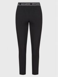 Ermanno Firenze Spodnie materiałowe D42EP042E47 Czarny Regular Fit. Czarne spodnie materiałowe Ermanno Firenze, bez wzorów, z materiału. Za 599.99 zł.