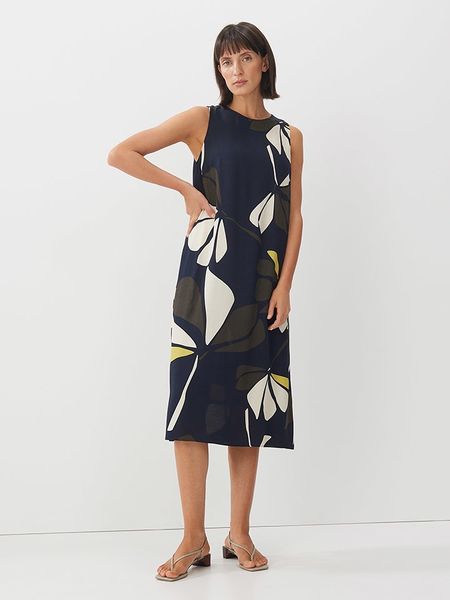 Someday Sukienka w kolorze granatowym rozmiar: 36. Niebieskie sukienki someday., na co dzień, bez wzorów, z wiskozy, bez kołnierzyka, bez ramiączek, midi, proste. Za 169.95 zł.