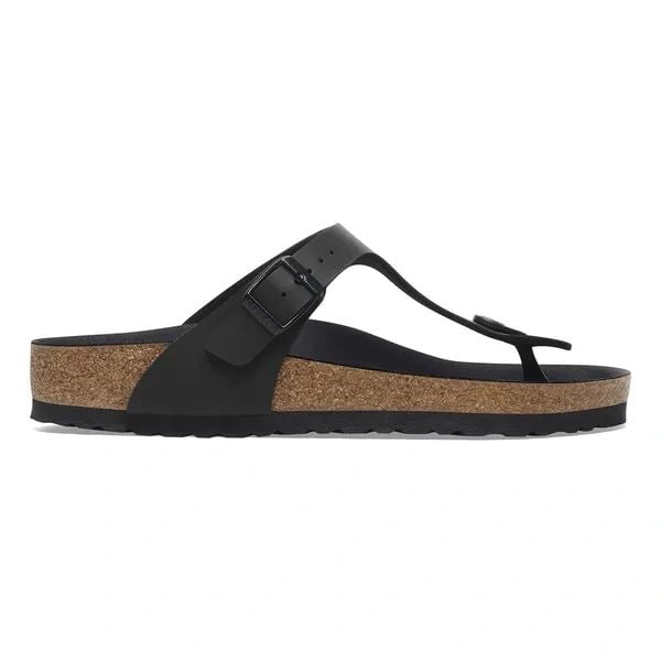 Birkenstock Gizeh BF Triples Black Japonki damskie. Czarne klapki Birkenstock, bez wzorów, z mikrofibry, bez obcasa. Za 379.99 zł.