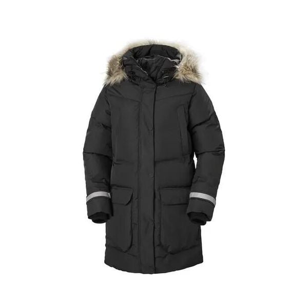 Parka damska Helly Hansen Bouvet down. Czarne parki Helly Hansen, na zimę, s, z materiału, eleganckie, bez kaptura. Za 2,031.55 zł.