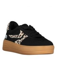 Geographical Norway Sneakersy "Oleopar" w kolorze czarno-beżowo-jasnobrązowym rozmiar: 38. Czarne trampki Geographical Norway, bez wzorów, bez zapięcia. Za 86.99 zł.