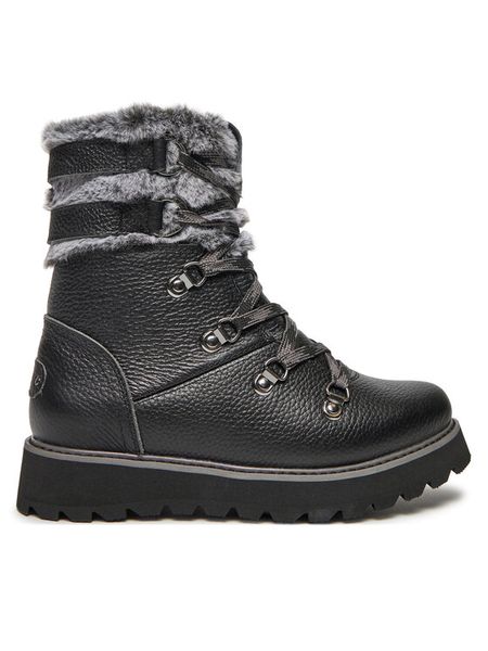 Roxy Trzewiki ARJB700752 Czarny. Czarne botki Roxy, bez wzorów, ze skóry, bez obcasa, na płaskiej podeszwie, bez zapięcia. Za 499.99 zł.