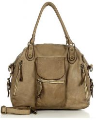 Torba miejska retro MARCO MAZZINI beżowa taupe V189d. Brązowe torebki klasyczne bez wzorów, ze skóry, duże, bez dodatków. Za 529.15 zł.
