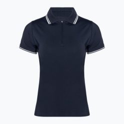 Koszulka damska Wilson Team Polo. Niebieskie bluzki Wilson, bez wzorów, bez kołnierzyka, bez ramiączek. Za 229.99 zł.