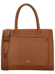 Charm Torebka w kolorze jasnobrązowym - 40 x 32 x 13 cm rozmiar: onesize. Brązowe torby na laptopa Charm, bez wzorów, z materiału, przez ramię. Za 196.24 zł.