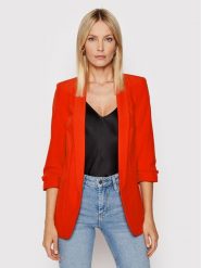Pieces Marynarka Boss 17090996 Czerwony Regular Fit. Czerwone marynarki i żakiety Pieces, m, bez wzorów, z syntetyku. Za 189.99 zł.